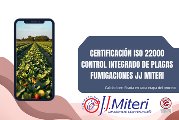 Certificación ISO 22000 y Control Integrado de Plagas | Fumigaciones JJ MITERI